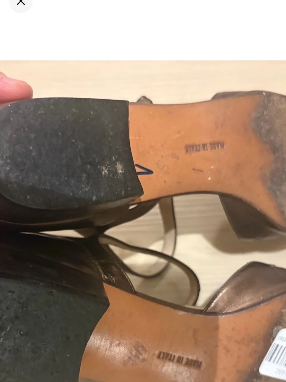 Authentic Salvatore Ferragamo brown strappy slingback sandals i